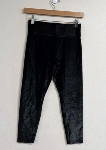 Carbon 38 Black Faux Leather 7/8th Legging in Takara Shine S - $50 - From  Natalee