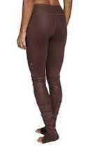 Alo Yoga Idol Ruched Leggings Mink Glossy Mocha Brown Size XS