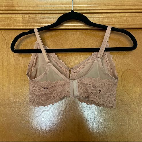 aerie white lace triangle bralette size small euc