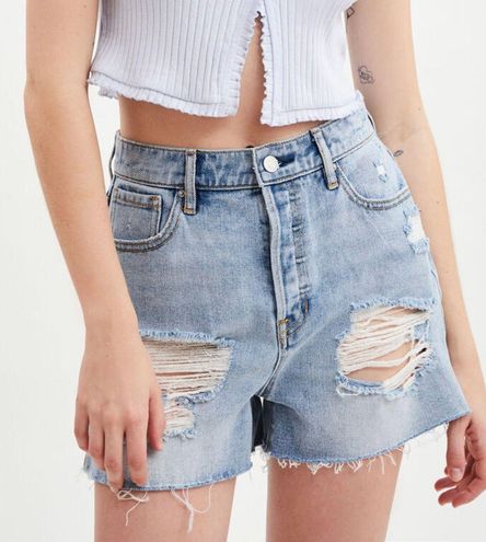 PacSun High Rise Icon Shorts Blue Size 