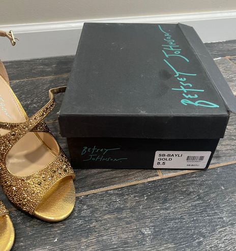 Betsey Johnson AS BAYLI Gold Rhinestone Embellished Betsy Johnson