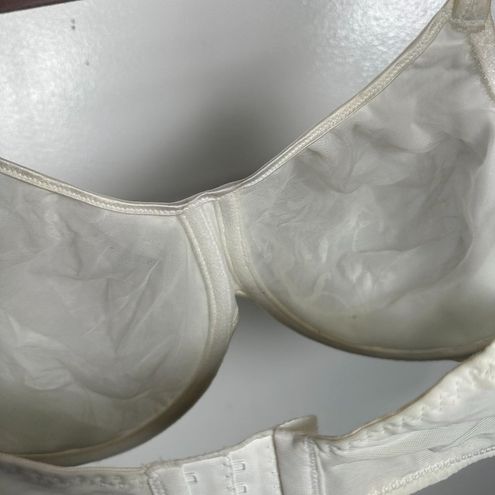 Vintage Bali 36DD Bra 3848 White Lace Sheer Underwire Adjustable Straps  Nylon Size undefined - $17 - From Anne
