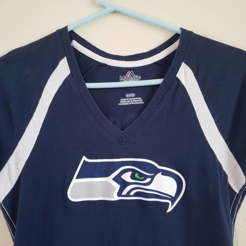 NFL Seattle Seahawks Russell Wilson Women's V Neck T-shirt Size Small  Majestic - $11 - From Chloe