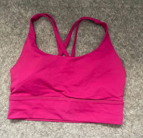 Lululemon Energy Bra Long Line *Medium Support, B–D Cup Ripened Raspberry  Size 6