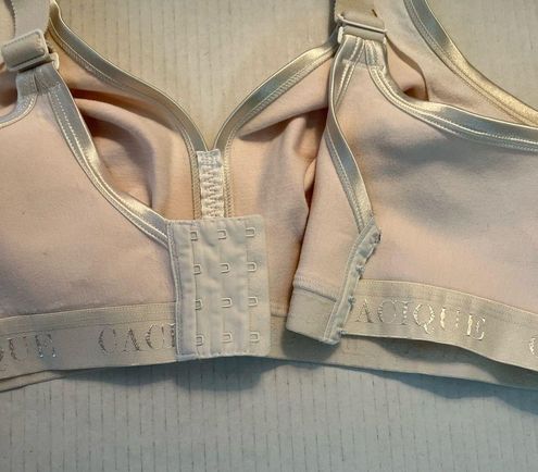 Cacique Bra White Cotton Wire-free Bra Sz 44D EUC - $25 - From Liz