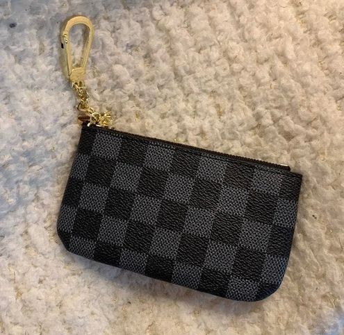 Rita Messi Checkered Key Pouch Black 25 50 Off Retail New