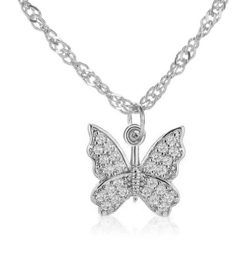 Boutique Crystal Butterfly Pendant Necklace Silver - $16 (79% Off Retail)  New With Tags - From Alexandria