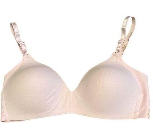 NWOT Warner's 01056 No Side Effects Wire Free Bra Pink 34C Size