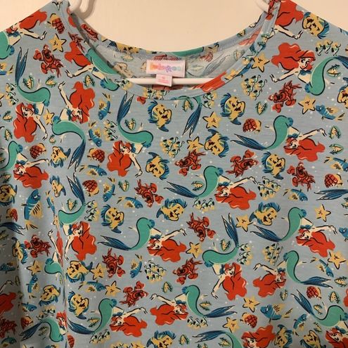 LuLaRoe Disney The Little Mermaid Irma Top/Tunic