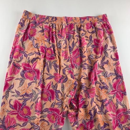 Old Navy Bright Tropical Print Pull On Wide Leg Lounge Pant XXL