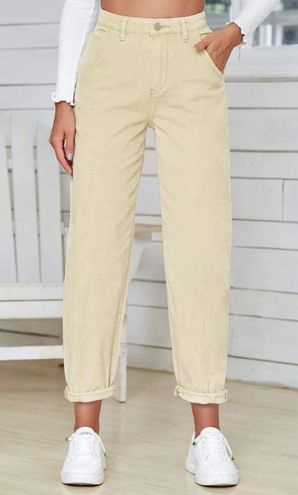 SHEIN High Waist Corduroy Pants