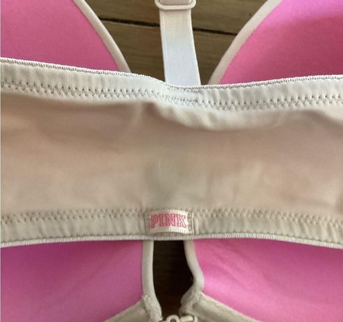 PINK - Victoria's Secret VICTORIA'S Secret PINK 32DD Nude T Back Front  Clasp Bra Size undefined - $9 - From Emily