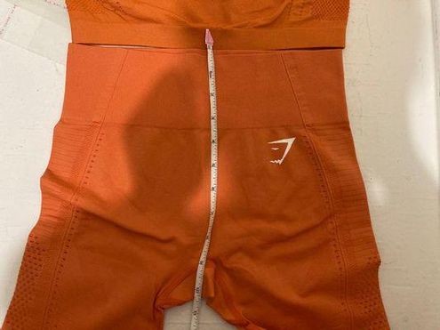 Gymshark Flawless Knit Leggings And Crop Top Orange - $60 - From Sydney