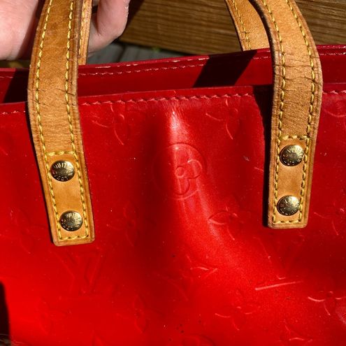Louis Vuitton Authentic Reade classic monogram vernis mini handbag red tan  gold - $445 (80% Off Retail) - From Viktori