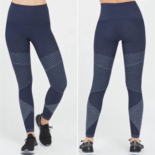 Spanx Leggings Seamless Moto Leggings Indigo Sky navy blue - $49 New With  Tags - From Whitney