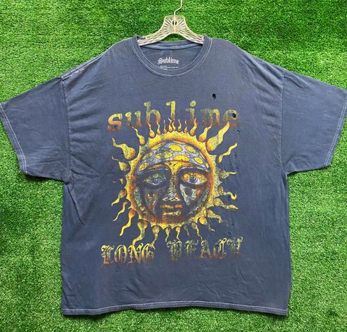 Sublime Band Tee Vintage Retro Distressed Crop Top, Short Sleeve