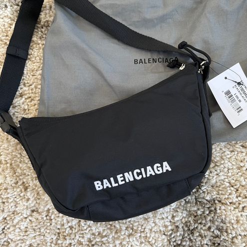 Balenciaga, Bags, Auth Nwt Balenciaga Nylon Hotel Sling Bag Black