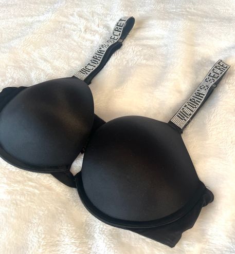 Victoria's Secret NEW -Pink Black Shine Strap Push-Up Bra Size 34 C - $46  (34% Off Retail) - From julias