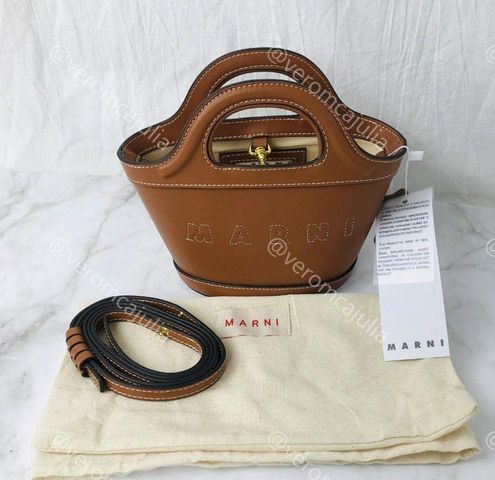 Brand new MARNI Tropicalia Micro Bag In Brown Leather Bag - $303 - From  carol