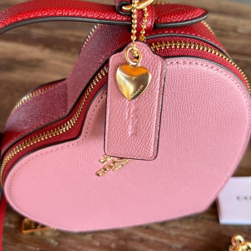 COACH HEART CROSSBODY IN COLORBLOCK, PINK- BRAND NEW !!BEST SELLER!!