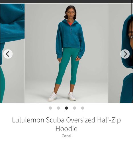 Lululemon Lululemon Scuba Oversized 1/2 ZipHoodie color in capri M/L