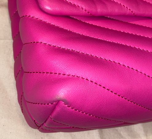 Tory Burch Kira Chevron Bag,crazy Pink,comes With The Dust Bag