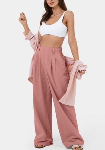 Halara High Waisted Side Pocket Wide Leg Solid Palazzo Casual