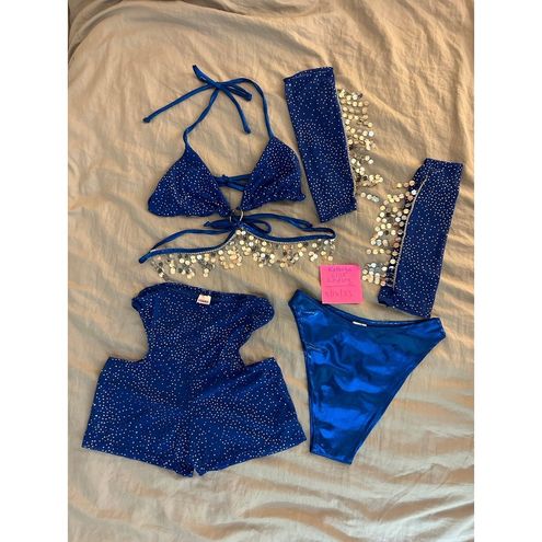 iHeartRaves Luana The Label Tokyo 5 Piece Rave Festival Set Small, Blue  With Silver Dots - $89 - From Kathryn