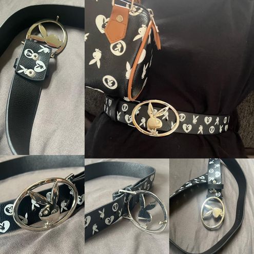 Playboy Black And White Monogram Belt Size undefined - $58 - From  bunnyxthings