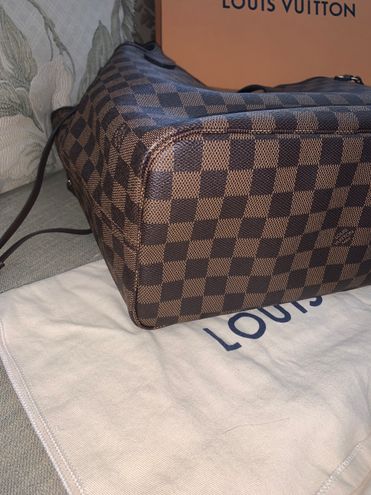 Louis Vuitton Damier Ebene Neverfull MM Rose Ballerine – DAC