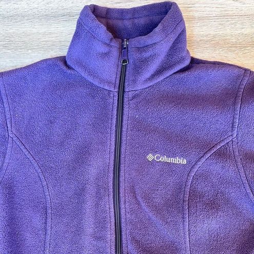 Columbia Sportswear Women's Purple Stand-Up Collar Full Zip Fleece Jacket  Small - $34 - From Natalia