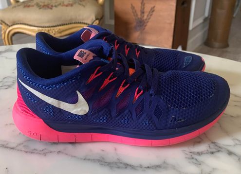 Nike Run 5.0 Neon Pink And Blue Size 8 - $15 (76% Off Retail) - From Samantha