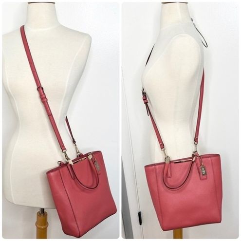 COACH Madison SAFFIANO LEATHER Mini NORTH SOUTH TOTE Love Red