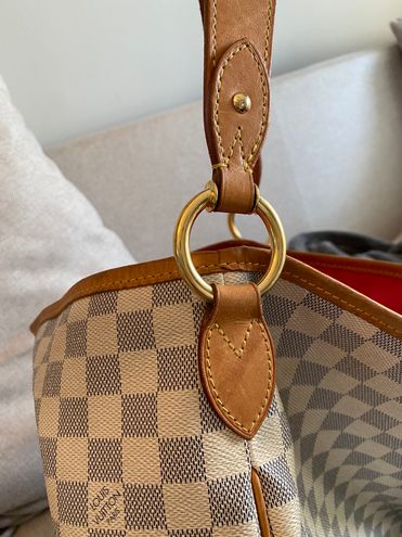 Louis Vuitton Delightful Damier azur, Hot Pink Interior, Discontinued Tan -  $1100 (65% Off Retail) - From Emmaline