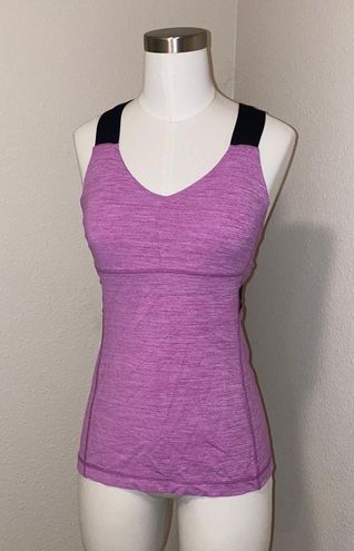 Lululemon Push Your Limits Tank - Heathered Ultra Violet / Black