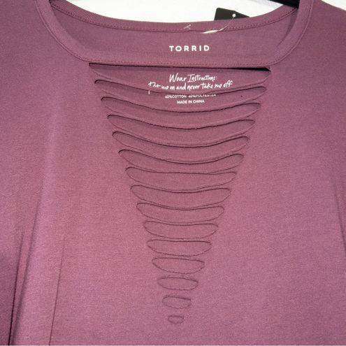 Torrid NWT Violet Slasher Classic Fit Long Sleeve Tee Size 2X - $25 New  With Tags - From Stephanie
