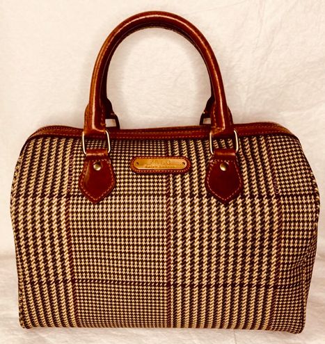 Ralph Lauren Vintage Plaid Boston Bag Brown - $69 (76% Off Retail