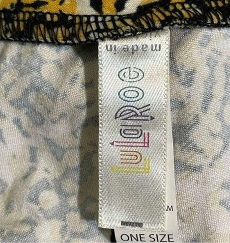 LuLaRoe Yellow and Black Print Leggings One Size Size undefined