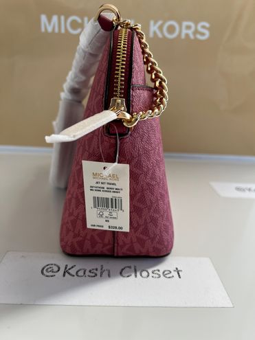 Michael Kors Jet Set Travel Medium Logo Dome Crossbody Bag - Flame Red -  $129 (60% Off Retail) New With Tags - From Kash