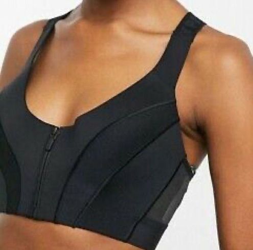 adidas Ivy Park Medium Support Black Zip Front Bra Bralette