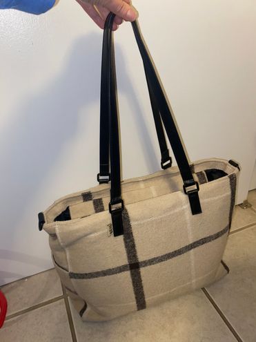 BÉIS 'The Work Tote' in Plaid - Small Work Bag & Laptop Bag