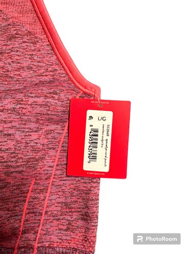 Spanx Seamless Sculpt Sports Bra Coral Crossover Back Large