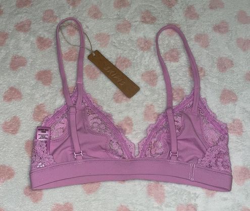 SKIMS fits everybody lace triangle bralette petal size xxsmall NWT Pink -  $36 New With Tags - From Bri