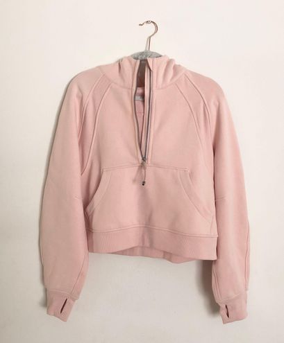 Lululemon Scuba Oversized 1/2 zip hoodie pink mist sz M/L, Women's