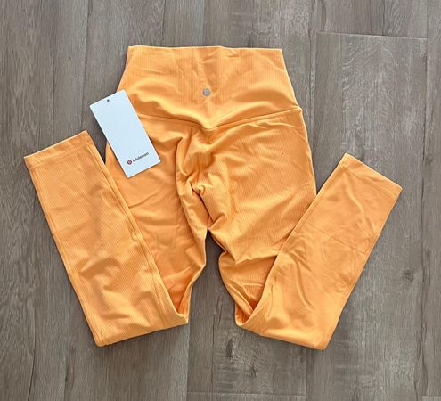 Lululemon Align Ribbed High Rise Pant 25 Mango Dream Size 4 NWT Orange -  $118 New With Tags - From MyArt