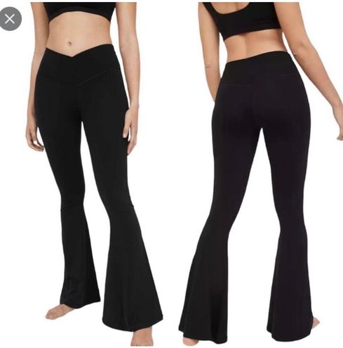 Aerie NWT Small Short OFFLINE By Real Me High Waisted Crossover Flare  Legging Black Size S petite - $38 (30% Off Retail) New With Tags - From TJ