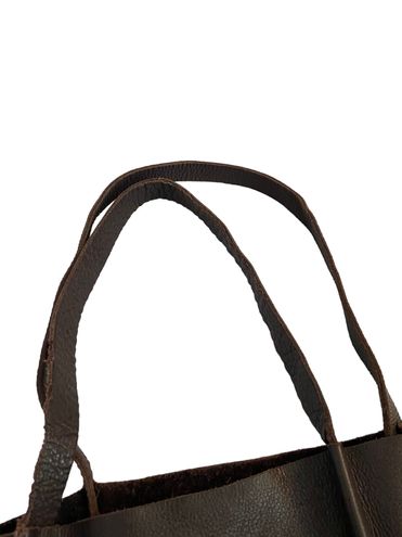 Below The Belt Genuine Leather Tote Bag Brown Minimalist Quiet Luxury  Coastal - $75 (77% Off Retail) - From Amanda