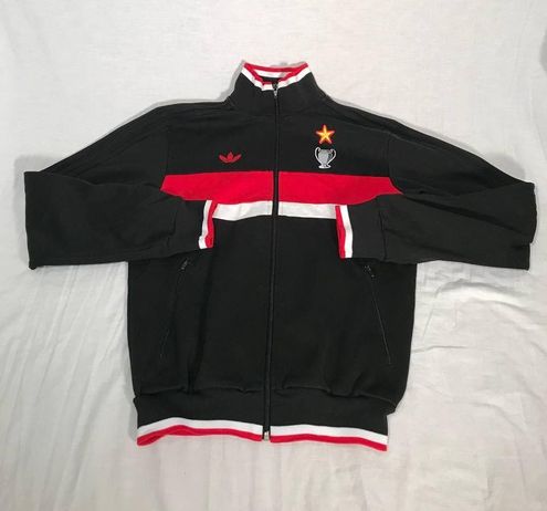 Adidas Originals AC Milan Soccer Track Jacket Sz Small Black - $50 - From No