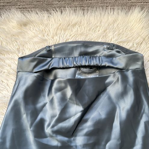 Wild Fable Satin Tube Dress - Slate Blue XS - $16 New With Tags