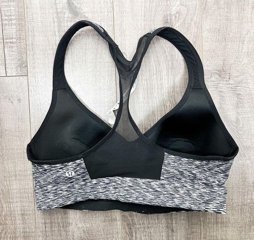 Lululemon Speed Up Sports Bra C/D Spaced Out Space Dye Black White